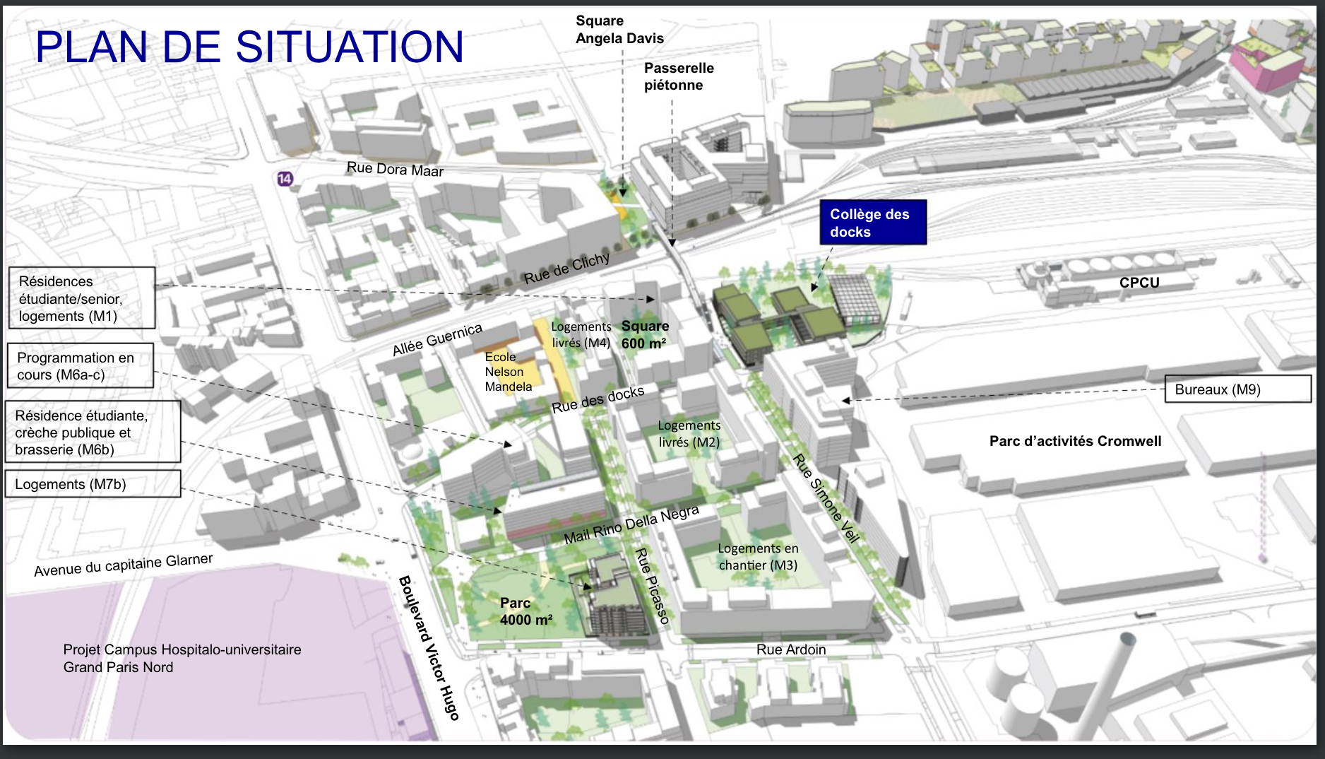 Plan de situation – franchissement du RER C
